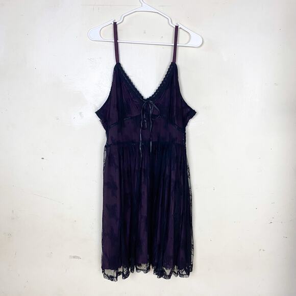 Disturbia Dark Mini Dress with Tie Detail - Picture 4 of 6